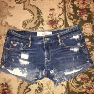 Hollister distressed jean shorts